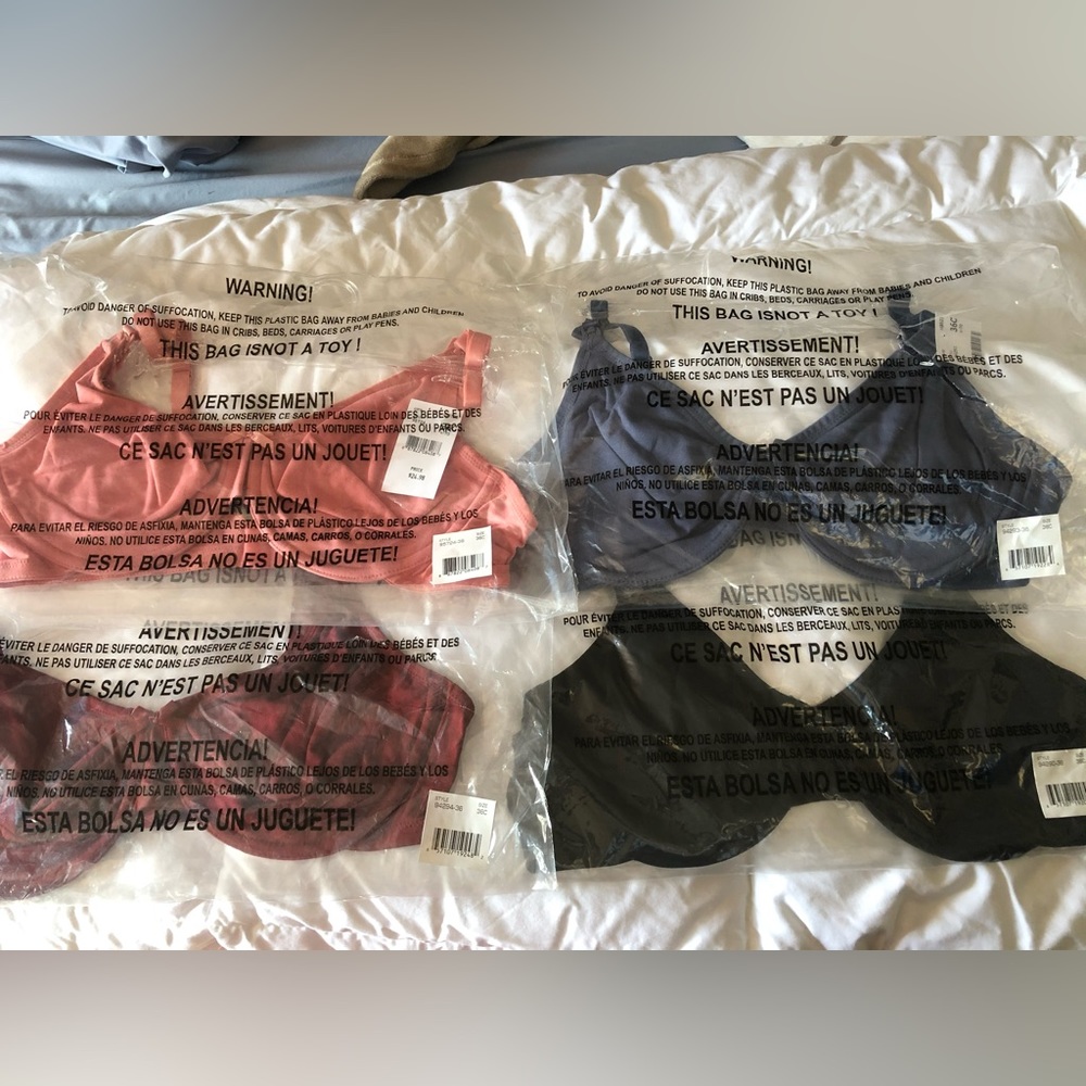 New Unused Motherhood Maternity Bras X4
